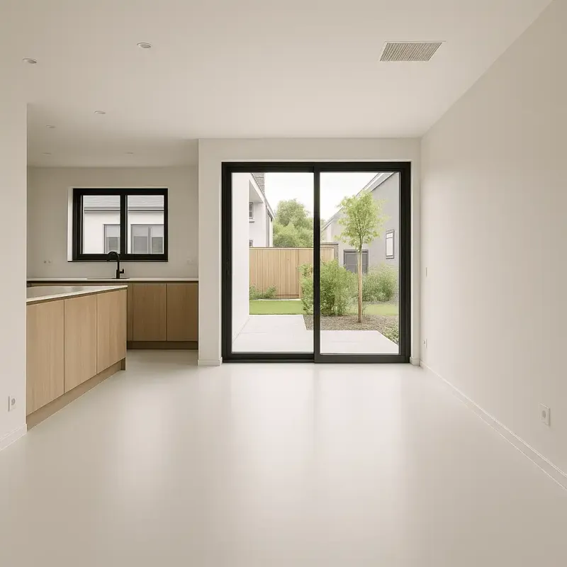 Gietvloer in een moderne woning