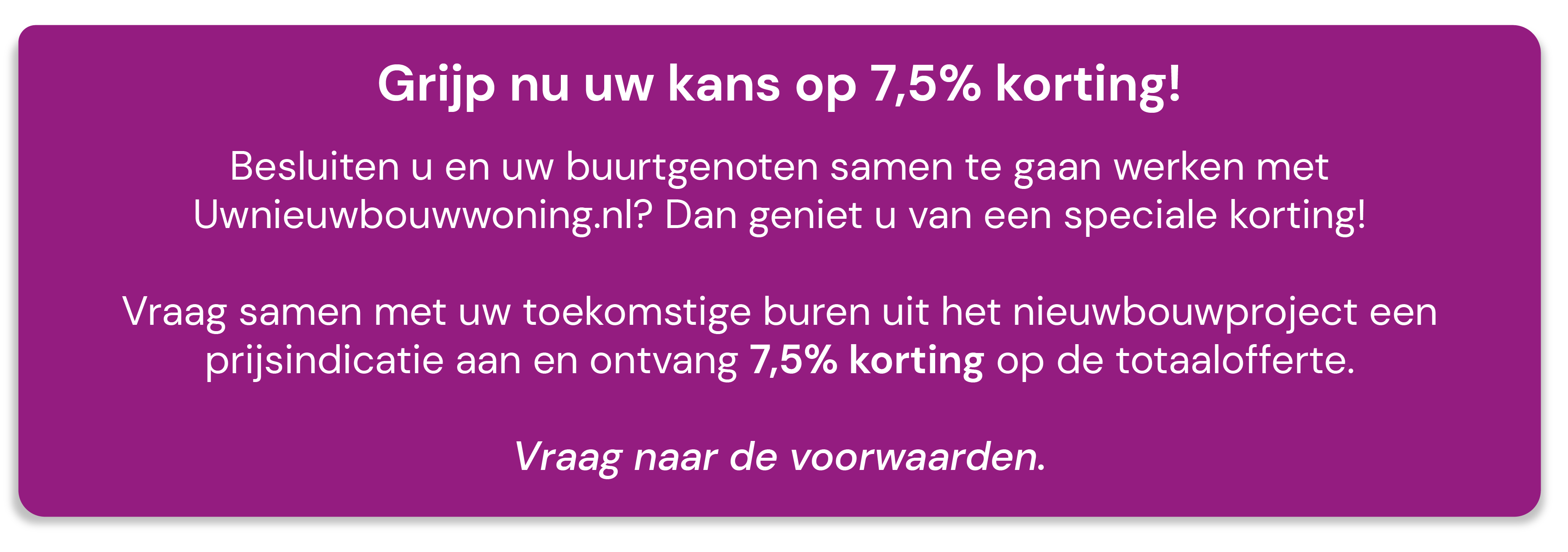 Burenvoordeel tabel uwnieuwbouwwoning.nl
